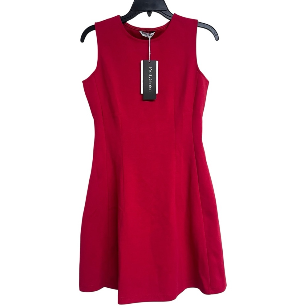 NWT Red Sleeveless Fit & Flare Dress Date Night Retro Pinup Small
